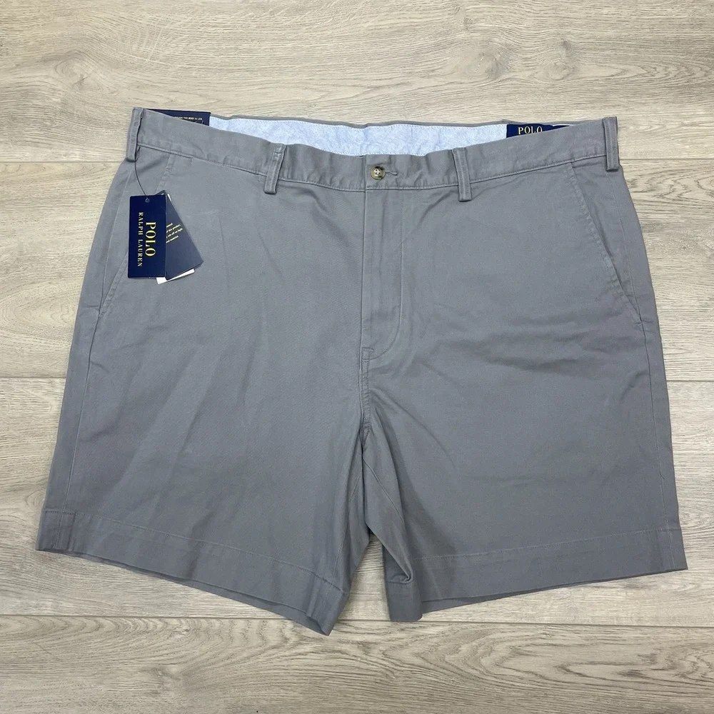 NWT Polo Ralph Lauren Classic Fit Gray Chino Shorts Men Sz 40 Prep Casual